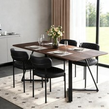 PU Dining Chairs and Wooden Table Set for Kitchen Dining Room Furniture