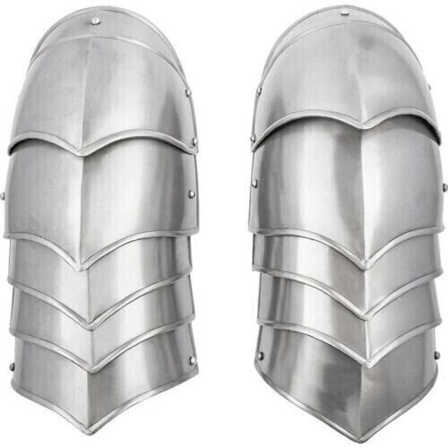 Medieval LARP Fantasy Steel Pauldrons Shoulder LARP SCA Armor pair of Pauldrons - Picture 1 of 6
