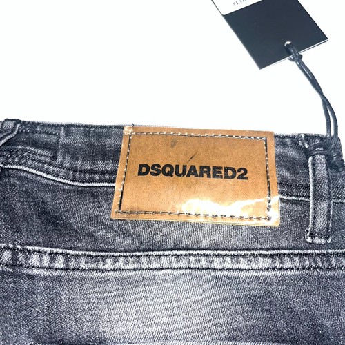 Dsquared2 Evergreen Jeans Men's Size 31x34 Black Denim Faded Distressed Slim Fit - Picture 12 of 21