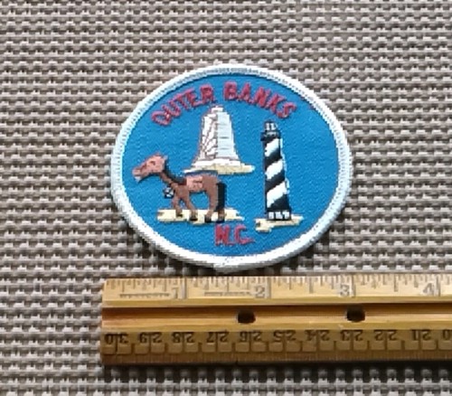 Patch Vintage Banche Esterne Capo Cappellaio Faro Pony Wright Brothers - Foto 3 di 3