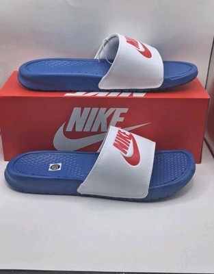 Nike Blue And White  Slide Sandals US Size 10 MPN 343880-410