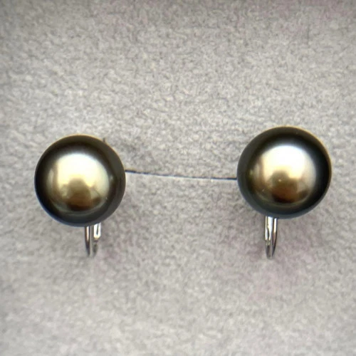 Mikimoto Perlita K18 pearl 9.7mm earrings [U Excellent] limited From JAPAN◎