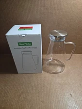 Pitcher w/Lid 68oz Borosilicate For Water / Tea / Fruit Tbgllmy
