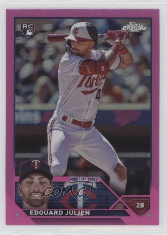 2023 Topps Chrome Update Pink Refractor Edouard Julien #USC79 Rookie RC 05cx