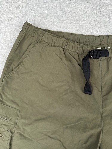 VINTAGE Columbia Shorts Womens Large Green Belted Cargo 100% Nylon Hiking 36x6 - Picture 4 of 13