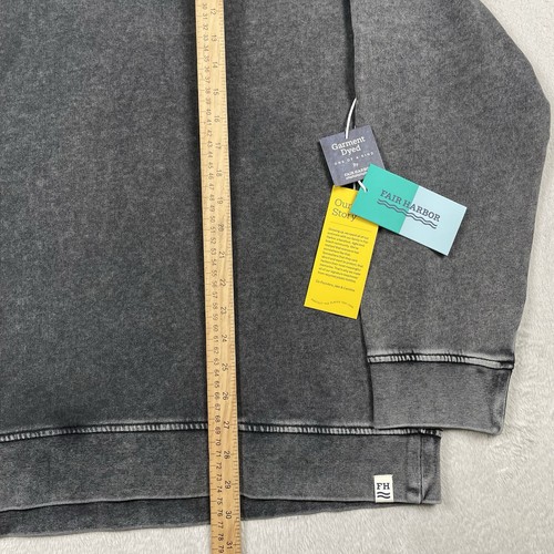 Fair Harbor Saltaire Sweatshirt Mens 2XL Gray Garment Dyed Pullover Grunge New - Picture 4 of 7