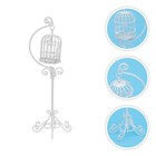 1pc Mini House Birdcage mit Klammerdekor Mini Outdoor -Szenenmodellzubehör