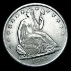 1863-S Seated Liberty Half Dollar Silver ---- Stunning Details Coin ---- #678I