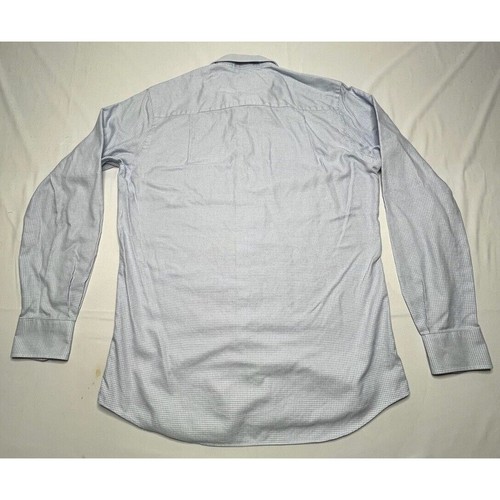 David Donahue Men's Blue/White Trim Fit Button Up Shirt - Size S (15.5 - 34/35) - Picture 2 of 4