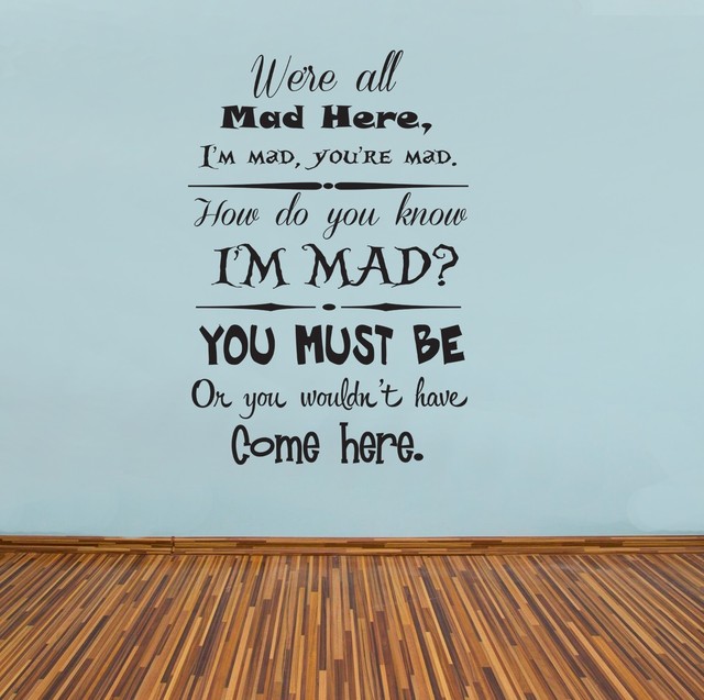 Wonderland All Mad Here Funny Car//Window JDM VW EURO Vinyl Decal Sticker