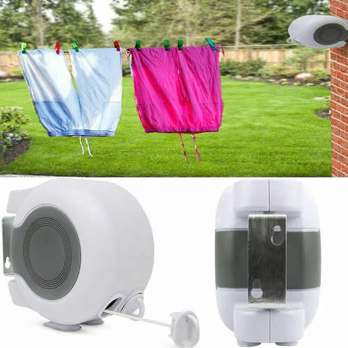 Retractable Clothesline Clothes Drying Rack Rope Adjustable 26/30m Double Lines - Picture 6 of 10