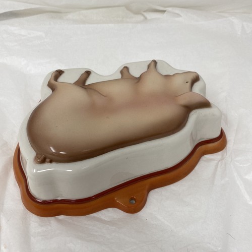 Appendiabiti da parete vintage in ceramica Franklin nuovo maiale di campagna di Herrero - Foto 7 di 11