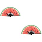  2 Pcs Foldable Handheld Fan Folding Fans Party Decoration Decorative