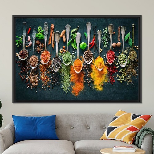 Spices 3D Canvas, Kitchen Printed, Spices Kitchen Wall Art, Food Canvas Print, - Picture 5 of 8