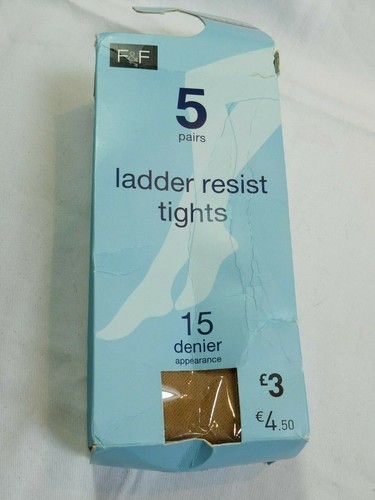 F\u0026F x3 Pairs 15 Denier Tights Ladder 