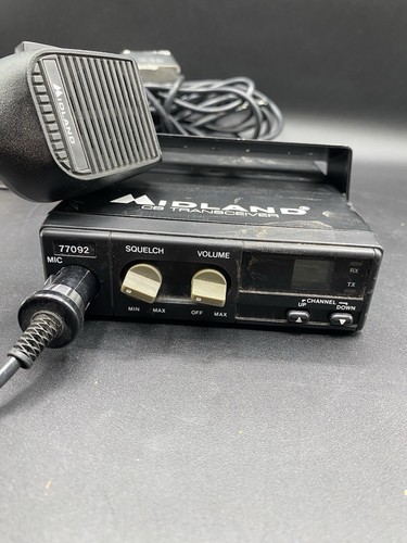 Midland 77-092 40 Channel CB Radio Transceiver W/ Microphone Powers On. AS IS - Picture 8 of 13