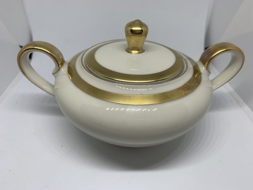 Eschenbach Bayerische Porzellan Zuckerdose gold . - Bild 1 von 8