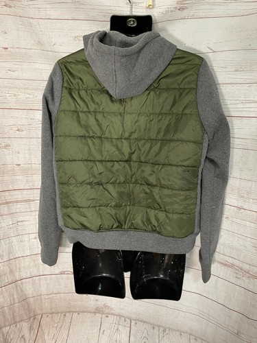 U.S. Polo Assn. Jacket Hooded Hoodie Zipper Front Khaki / Gray Size XL - Picture 4 of 9