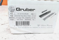 NEW Gruber 34-102100-GRU8K 16in Extended Rack Mount Rails Set of 2 SEALED BOX
