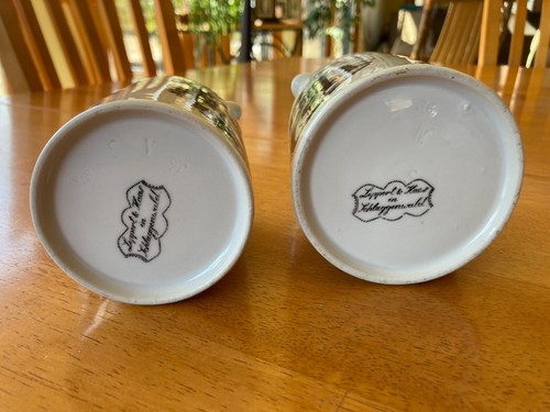 2 Lippert Haas Schlaggenwald Schloss Castles Porcelain Chocolate Pots 1840s - Picture 12 of 20