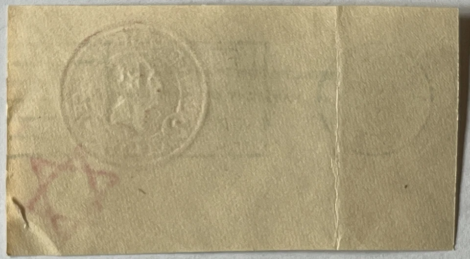 1925 US CUT SQUARE D.C. WITH INTERESTING 6 POINTED STAR OF DAVID RED CANCEL - Image 3 of 3