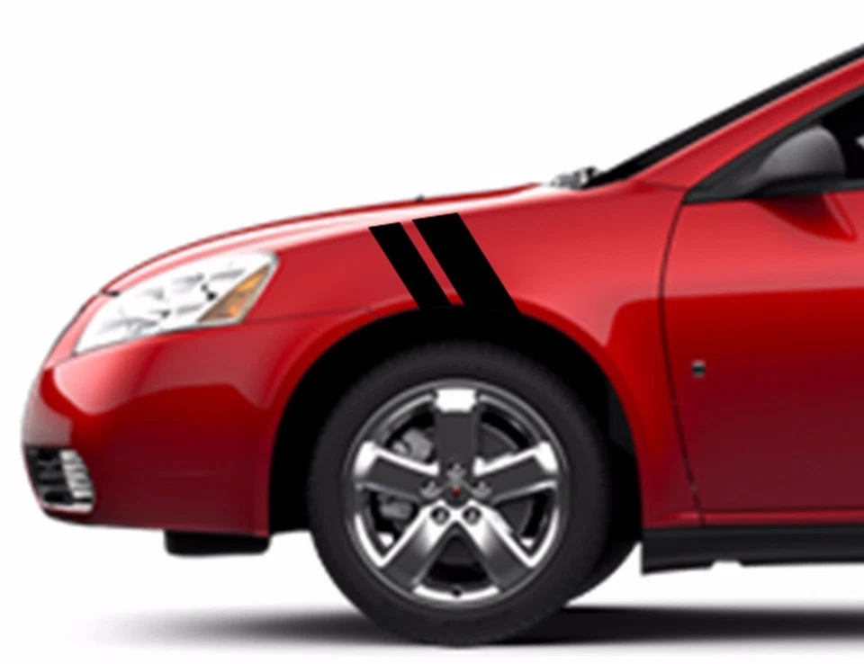 NUEVO Fender Hash Bar Vinilo RACING STRIPES 2" y 3" Calcomanías (Se adapta a Pontiac G6 y G8) Foto 2 de 4