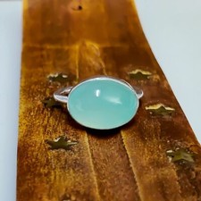 Blue Chalcedony Gemstone 925 Sterling Silver Handmade Ring All Size