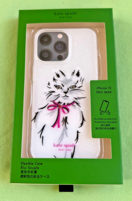 KATE SPADE WHISKERS CAT IPHONE 15 PRO MAX CASE:NWT CAT | eBay