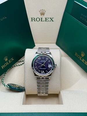 Rolex Datejust 31 NEW 2024 Aubergine Purple Diamond Roman Pave 6 Dial 278274