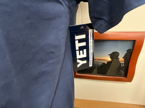 YETI Coolers-Men’s T-Shirt Navy Blue W/ White LOGO Size Small (Brand New) - Picture 4 of 4