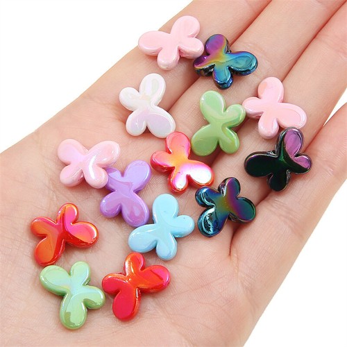 Acrylic colored butterfly loose bead handmade DIY accessory bracelet material - 第 1/19 張圖片