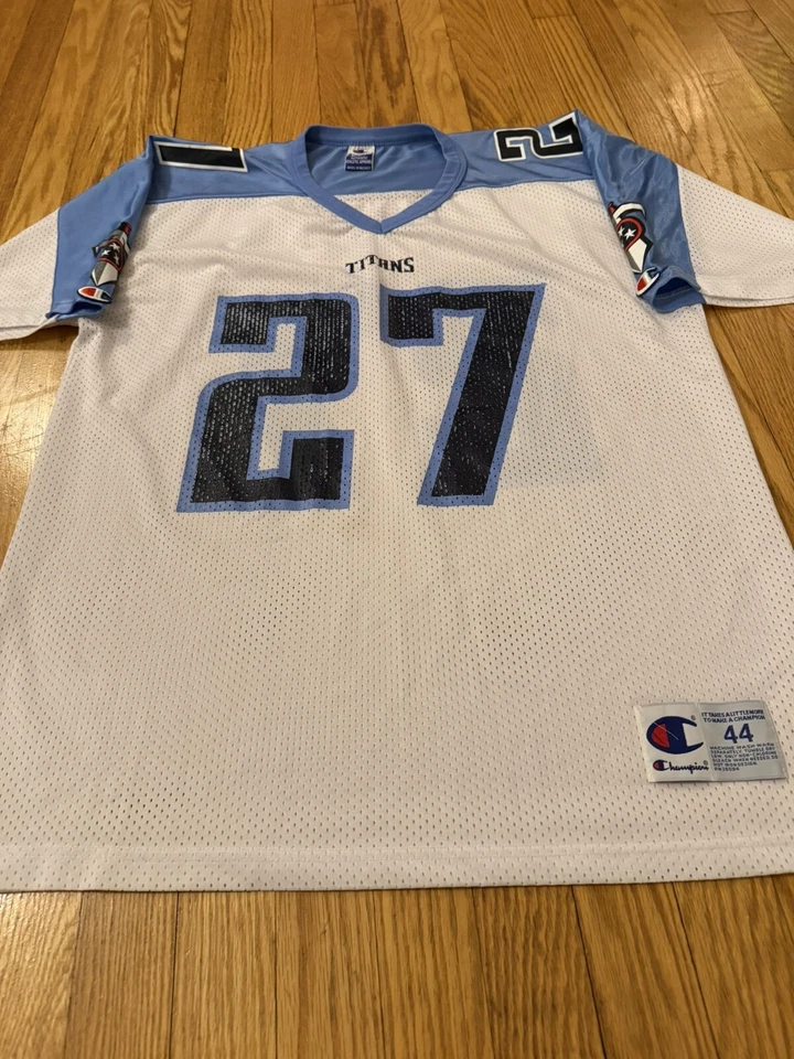 Eddie George #27 田纳西泰坦队冠军 NFL 足球球衣(男式 44 码) — 第 2/4 张图片