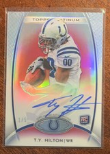 2012 Topps Platinum Ruby Red T.Y. Hilton Auto RC Rookie Autograph 1/5 1/1