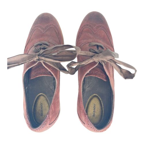 Sebago Women's Claremont Brogue Black Cherry Wingtip Oxford Burgundy Size 8M - Picture 6 of 7