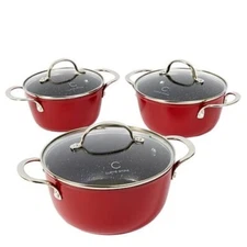 Curtis Stone 6-piece Dura-Pan+ Nesting Saucepan Set