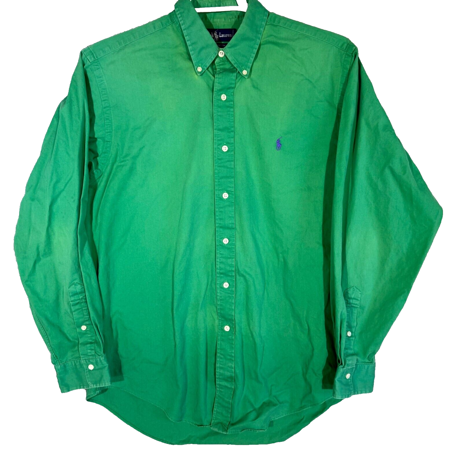 PONY Camicia uomo Ralph Lauren Blaire grande verde 100% cotone casual con bottoni M1202