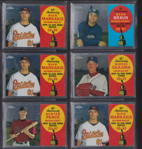 (11) Lotto Carte - 2008 Topps CHROME 50th Ann BASEBALL All Rookie Team - 419 🔥⚾🔥