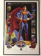 Folded Promo Poster DC 1994 Superman Platinum Series Skybox 34 X 22 Never Used