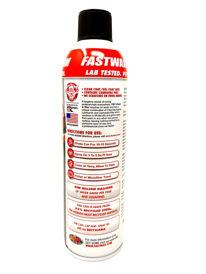 Esmalte de limpieza de cera y lavado sin agua FW1 Fast Wax Carnauba 17,5 oz  Foto 3 de 3