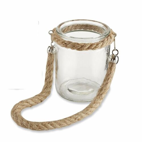 Rope Lantern Tealight or Votive Bridal Shower Favors Hanging Candle Lanterns 1 - Picture 1 of 1