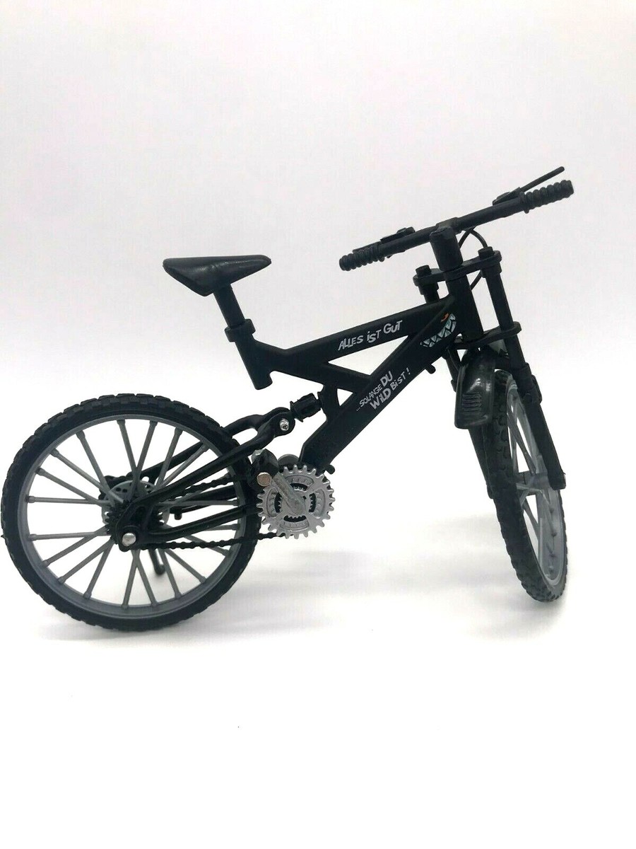 Mini Diecast Metal Mountain Bike Free Rolling Black Bicycle Model