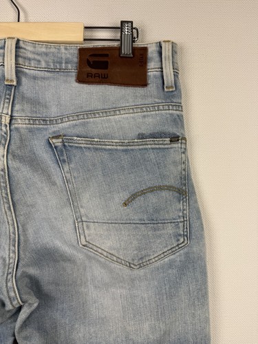 Jeans uomo G-Star Raw blu denim 3301 bottoni conici mosca - Foto 18 di 21