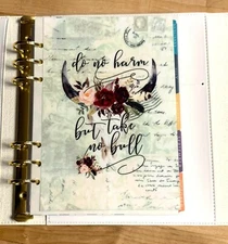 Do No Harm Take No Bull Cover Set 4 use w/ Erin Condren A5 Ring Agenda Binder