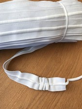 2m Gummiband mit Kordelzug 30mm breit, weiß