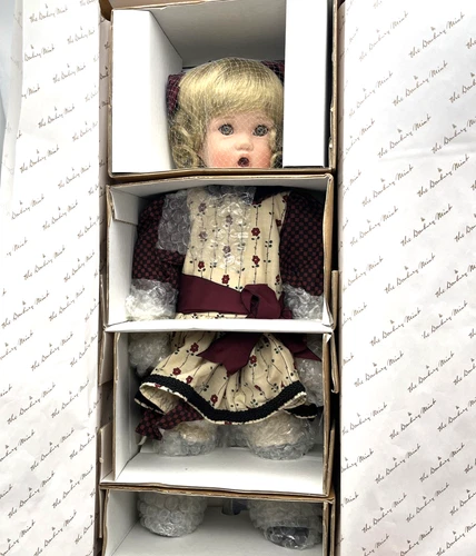Danbury Mint Porcelain Doll PENNY by Cindy Marschner Rolfe 17" tall NEW in Box