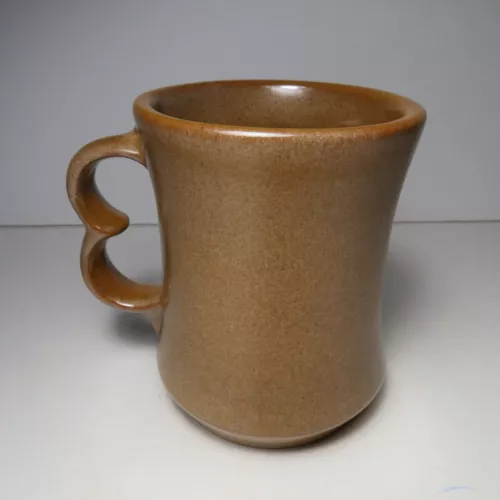 Vintage FRANKOMA C9 Coffee Cup Mug Cocoa Brown Satin Glaze Double Trigger Finger