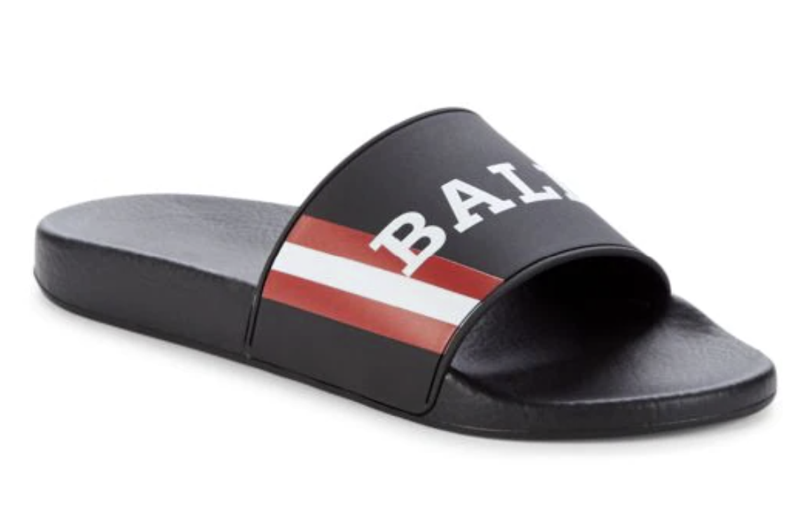 NIB $195 Bally Men\'s Slide Rubber Black Simon Logo Sandals 11 US 6234034 Bally Mens Simon Black Rubber Sandals US 8 | Mercari main image 2