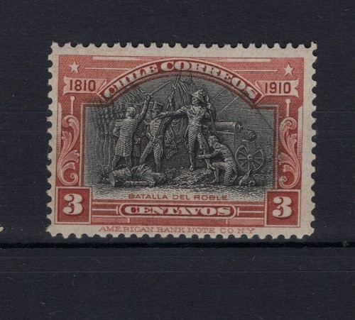 CHILE 1910 Sc.85 Roble Battle 3 cts Independance Centenary MH - 第 1/1 張圖片