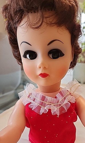 VINTAGE 1960’s Ballerina 20” Hard Plastic Brunette Doll ~ 2 Piece Tutu + Shoes - Picture 10 of 13