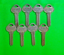CORBIN RUSSWIN ORIGINAL KEY BLANKS   H12  6 PIN,  LOT OF (8),  LOCKSMITH